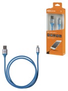 Дата-кабель, ДК 18, USB - Lightning, 1 м, силиконовая оплетка, голубой, TDM Дата-кабель, ДК 18, USB - Lightning, 1 м, силиконовая оплетка, голубой, TDM