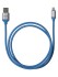 Дата-кабель, ДК 18, USB - Lightning, 1 м, силиконовая оплетка, голубой, TDM