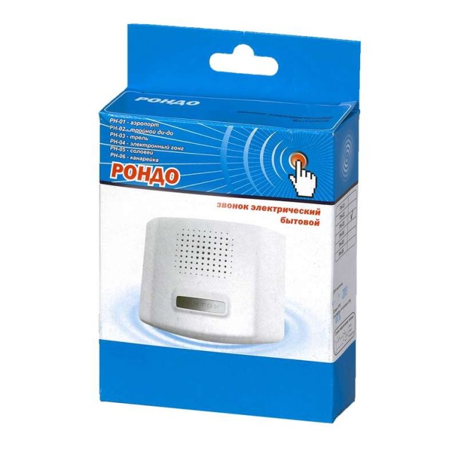 Звонок проводной Рондо соловей 220В 80-90дБА бел. Тритон РН-05 Звонок проводной Рондо соловей 220В 80-90дБА бел. Тритон РН-05