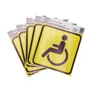 Наклейка  автомобильная "Инвалид" с хедером; 150х150 мм REXANT 