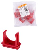 Крепеж-клипса для трубы ПНД 25 мм (10 шт.) красная TDM Крепеж-клипса для трубы ПНД 25 мм (10 шт.) красная TDM