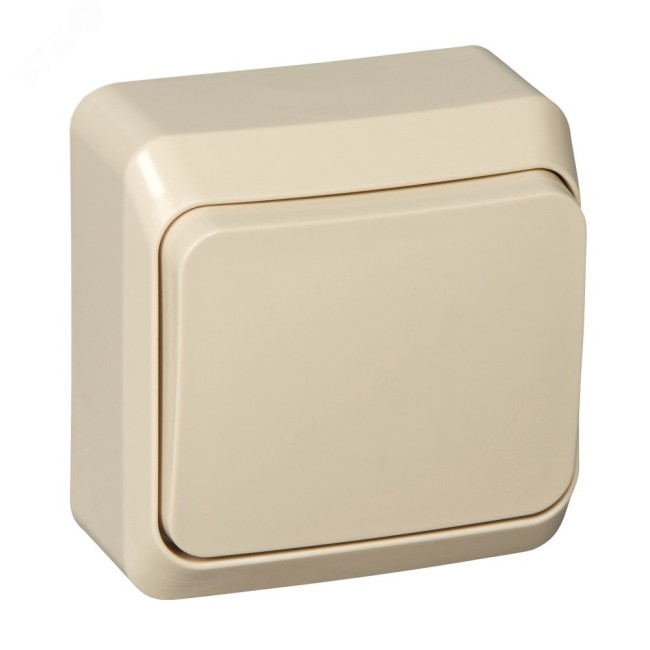 ЭТЮД Выключатель одноклавишный наружный бежевый сх.1 ЭТЮД Выключатель одноклавишный наружный бежевый сх.1