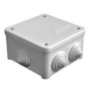 Коробка распределительная ОП 85х85х45мм IP54 7 выходов 3 гермоввода крышка на винтах сер. Epplast 130112 Коробка распределительная ОП 85х85х45мм IP54 7 выходов 3 гермоввода крышка на винтах сер. Epplast 130112