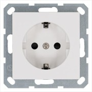 Розетка 1-м Shuko 16А IP20 с заземл. защ. шторки механизм бел. глянцевый Jasmart G5501W Розетка 1-м Shuko 16А IP20 с заземл. защ. шторки механизм бел. глянцевый Jasmart G5501W