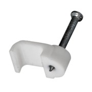 Крепеж кабеля плоский 8 х 3 мм, белый (упак. 50 шт)  REXANT