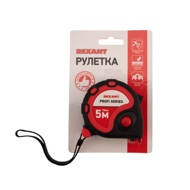 Рулетка измерительная Профи прорезиненный корпус, 5м х 25мм Рулетка измерительная Профи прорезиненный корпус, 5м х 25мм