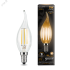 Лампа светодиодная LED 5 Вт 420 Лм 2700К теплая Е14 Свеча на ветру Filament Gauss