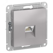Розетка ATLASDESIGN компьютерная RJ45 механизм алюминий Розетка ATLASDESIGN компьютерная RJ45 механизм алюминий