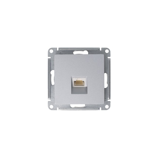 Розетка ATLASDESIGN компьютерная RJ45 механизм алюминий Розетка ATLASDESIGN компьютерная RJ45 механизм алюминий
