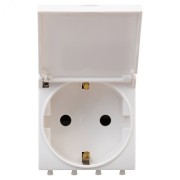 Avanti Розетка с крышкой ''Белое облако'', 2P+E, 2 модульная
