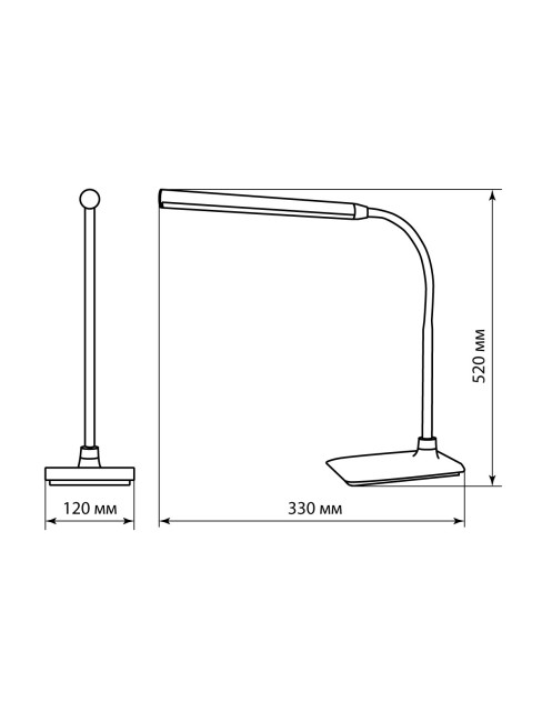 Светильник светодиодный настольный СН-28, 6 Вт, сенсор-диммер, 5000 К, 220 В, белый, TDM Светильник светодиодный настольный СН-28, 6 Вт, сенсор-диммер, 5000 К, 220 В, белый, TDM