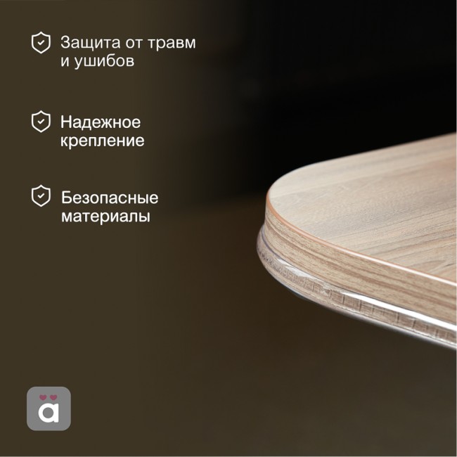 Кромка защитная прозрачная 30х4х2000мм HALSA Кромка защитная прозрачная 30х4х2000мм HALSA