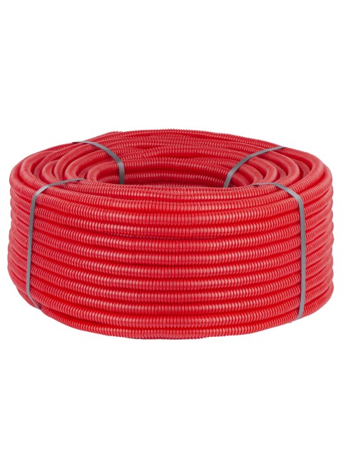 Труба гофрированная ПНД d 20 с зондом (100 м) легкая красная ТDM Труба гофрированная ПНД d 20 с зондом (100 м) легкая красная ТDM