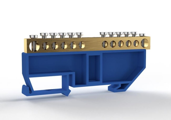 Шина нулевая на DIN-изоляторе 6х9мм 12 отвер. латунь TOKOV ELECTRIC TKE-BCB-69-12-DIN/N Шина нулевая на DIN-изоляторе 6х9мм 12 отвер. латунь TOKOV ELECTRIC TKE-BCB-69-12-DIN/N
