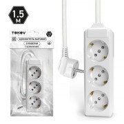 Удлинитель 3х1.5м с заземл. 10А 3х1.5 TOKOV LIGHT TKL-C01-BU3-1.5-1.5-Z Удлинитель 3х1.5м с заземл. 10А 3х1.5 TOKOV LIGHT TKL-C01-BU3-1.5-1.5-Z