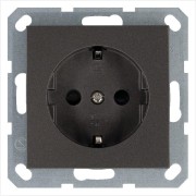 Розетка 1-м Shuko 16А IP20 с заземл. защ. шторки механизм мокко Jasmart G5501Z Розетка 1-м Shuko 16А IP20 с заземл. защ. шторки механизм мокко Jasmart G5501Z