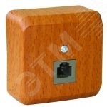 ЭТЮД Розетка телефонная наружная IP20 бук ЭТЮД Розетка телефонная наружная IP20 бук