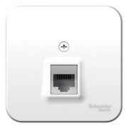 Розетка BLANCA наружная телефонная RJ11, с изолирующей пластиной, белый Розетка BLANCA наружная телефонная RJ11, с изолирующей пластиной, белый