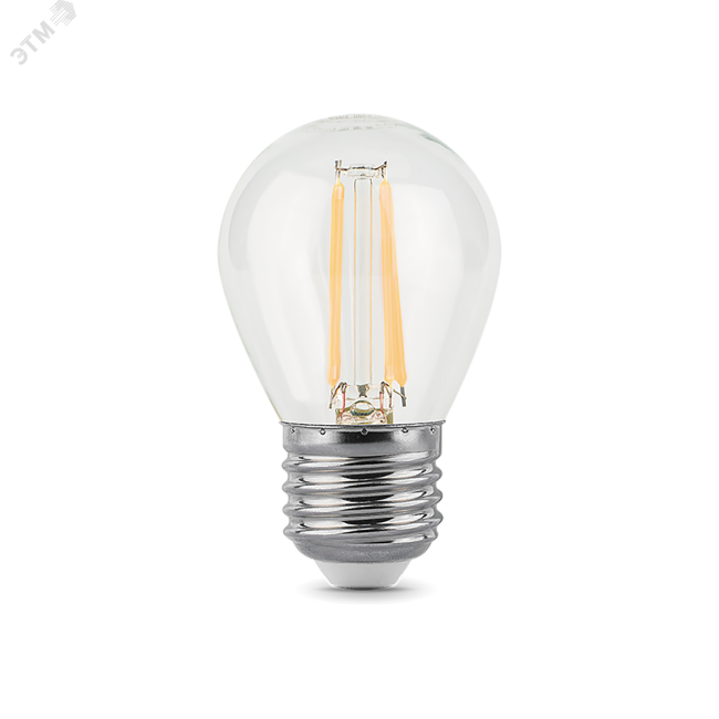 Лампа светодиодная LED 11 Вт 810 Лм 2700К теплая Е27 Шар Filament Gauss