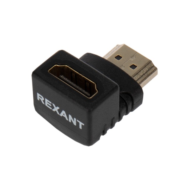 Переходник аудио (гнездо HDMI - штекер HDMI), угловой, (1шт) REXANT