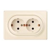 Розетка 2-м СП Florence 16А IP20 с заземл. винт. клеммы беж. 1E10401301 OneKeyElectro 2172790 Розетка 2-м СП Florence 16А IP20 с заземл. винт. клеммы беж. 1E10401301 OneKeyElectro 2172790