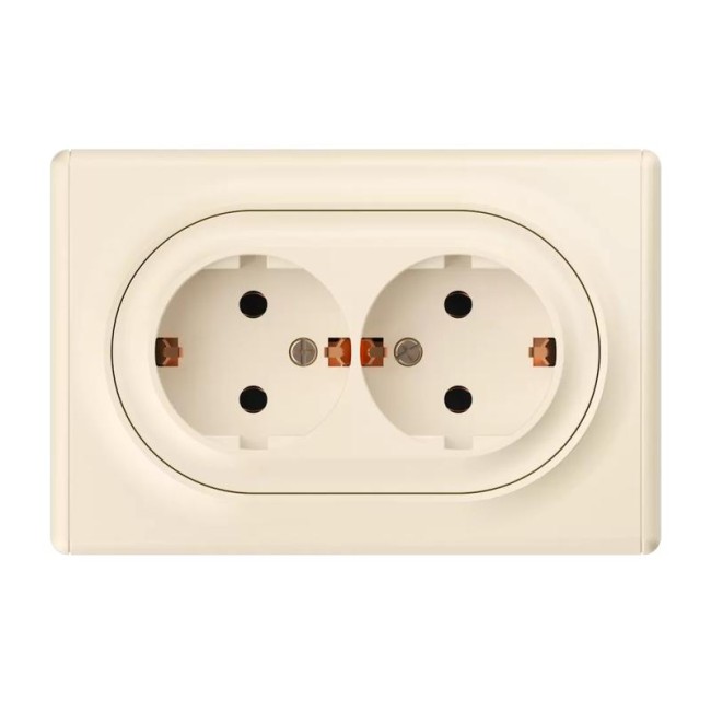 Розетка 2-м СП Florence 16А IP20 с заземл. винт. клеммы беж. 1E10401301 OneKeyElectro 2172790 Розетка 2-м СП Florence 16А IP20 с заземл. винт. клеммы беж. 1E10401301 OneKeyElectro 2172790