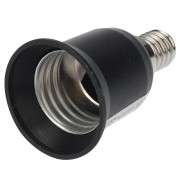 Переходник цокольный E14-E27 черный REXANT Переходник цокольный E14-E27 черный REXANT