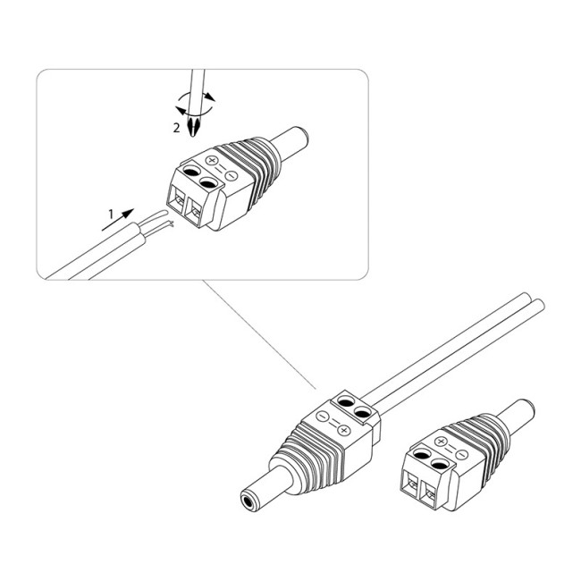 Разъем питания DC штекер 2,1х5,5мм с клеммной колодкой PROconnect Разъем питания DC штекер 2,1х5,5мм с клеммной колодкой PROconnect