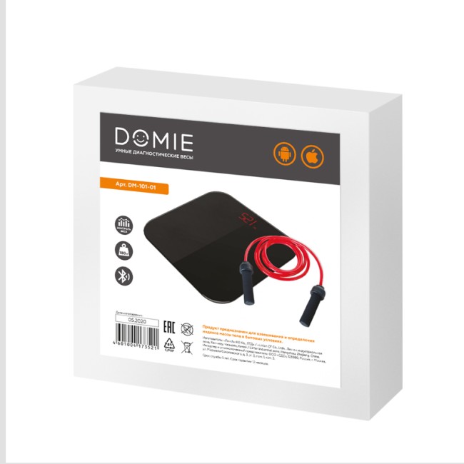Весы электронные DOMIE с функцией Bluetooth подключения, до 180 кг, с цифровым дисплеем Весы электронные DOMIE с функцией Bluetooth подключения, до 180 кг, с цифровым дисплеем