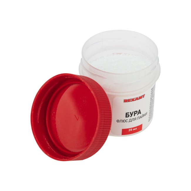 Флюс для пайки, БУРА, 20г, банка REXANT Флюс для пайки, БУРА, 20г, банка REXANT