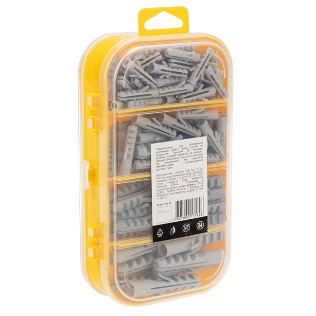Набор саморезов и дюбелей для ДСП (170 шт/уп) KRANZ Набор саморезов и дюбелей для ДСП (170 шт/уп) KRANZ