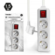 Удлинитель 3х1.5м с заземл. с выкл. 10А 3х1.5 TOKOV LIGHT TKL-C01-BU3-1.5-1.5-ZV Удлинитель 3х1.5м с заземл. с выкл. 10А 3х1.5 TOKOV LIGHT TKL-C01-BU3-1.5-1.5-ZV