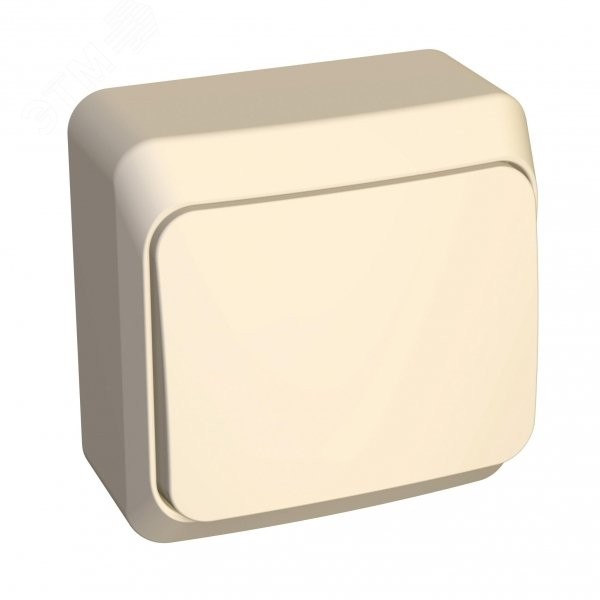 ЭТЮД Переключатель одноклавишный наружный бежевый сх.6