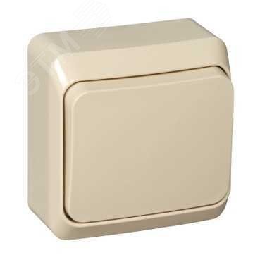 ЭТЮД Переключатель одноклавишный наружный бежевый сх.6