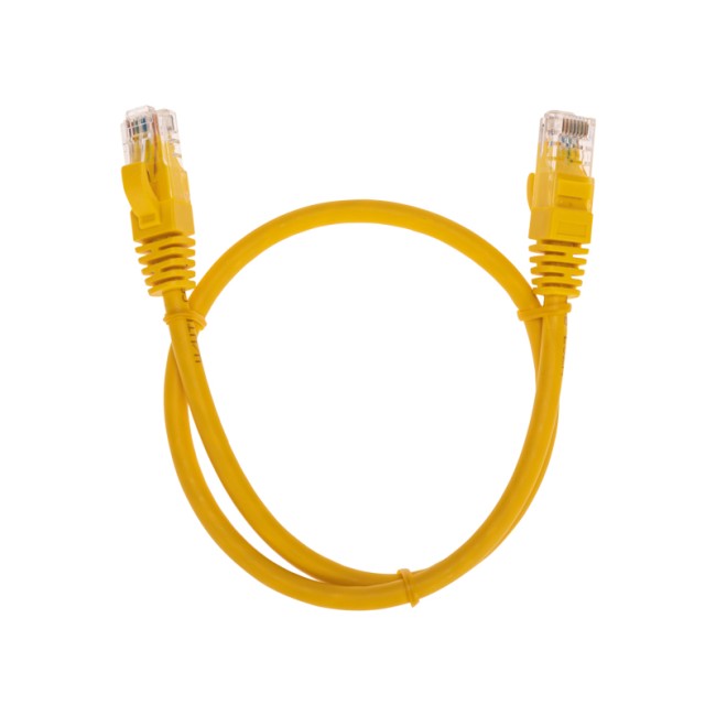 Патч-корд U/UTP CAT 6, RJ45-RJ45, 26AWG, LSZH, желтый, 0.5м REXANT