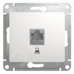 GLOSSA Розетка компьютерная RJ45 категория 5е в рамку белая
