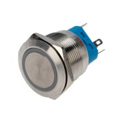Кнопка антивандальная Ø22 12В Б/Фикс (6с) OFF-(ON) / ON-(OFF) подсв/синяя REXANT Кнопка антивандальная Ø22 12В Б/Фикс (6с) OFF-(ON) / ON-(OFF) подсв/синяя REXANT
