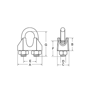 Зажим для троса d 10 Зажим для троса d 10