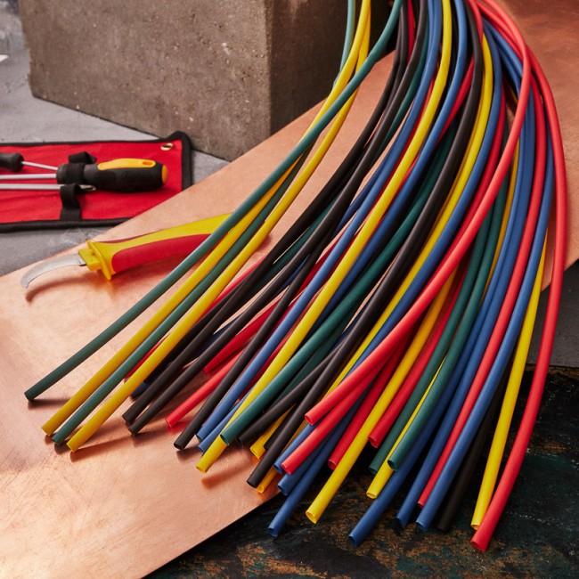 Набор термоусаживаемых трубок ТУТ нг 5,0/2,5мм, пять цветов, упаковка 50 шт. по 1м REXANT Набор термоусаживаемых трубок ТУТ нг 5,0/2,5мм, пять цветов, упаковка 50 шт. по 1м REXANT