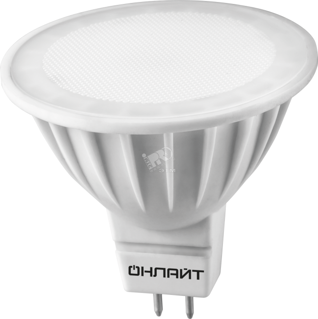 Лампа светодиодная LED 7вт 230в GU5.3 тепло-белый ОНЛАЙТ