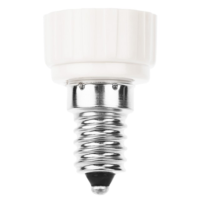 Переходник цокольный E14-GU5.3 белый REXANT Переходник цокольный E14-GU5.3 белый REXANT