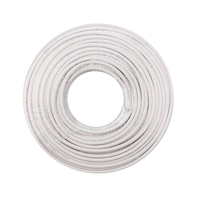 Кабель коаксиальный RG-6U, 75Ом, CCS/Al/Al, 64%, 100м, INDOOR, белый REXANT