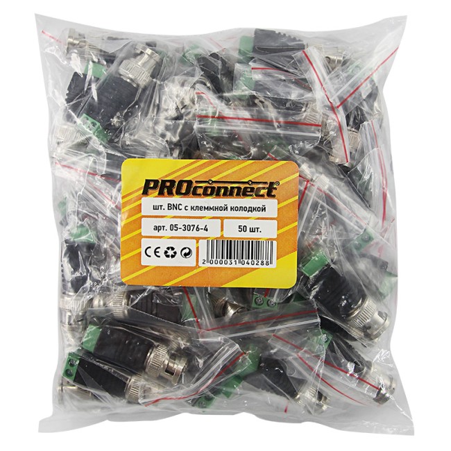 Разъем BNC штекер с клеммной колодкой PROconnect Разъем BNC штекер с клеммной колодкой PROconnect