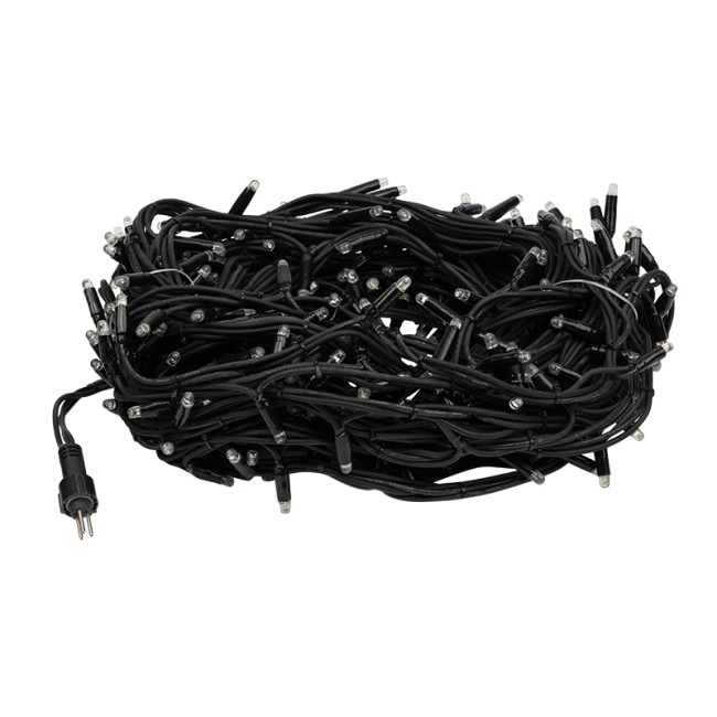 Гирлянда Твинкл Лайт 20 м, 240 LED БЕЛЫЙ, черный Каучук, IP67, динамика, 230В соединяется NEON-NIGHT (нужен контроллер 217-204)