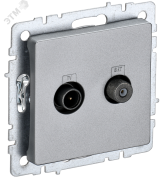 BRITE Розетка двойная TV+SAT РТВ/РСп12-БрА алюминий BRITE Розетка двойная TV+SAT РТВ/РСп12-БрА алюминий