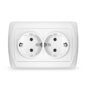 Розетка 2-м СП Маргарита 16А IP20 с заземл. бел. UNIVersal М0128 Розетка 2-м СП Маргарита 16А IP20 с заземл. бел. UNIVersal М0128