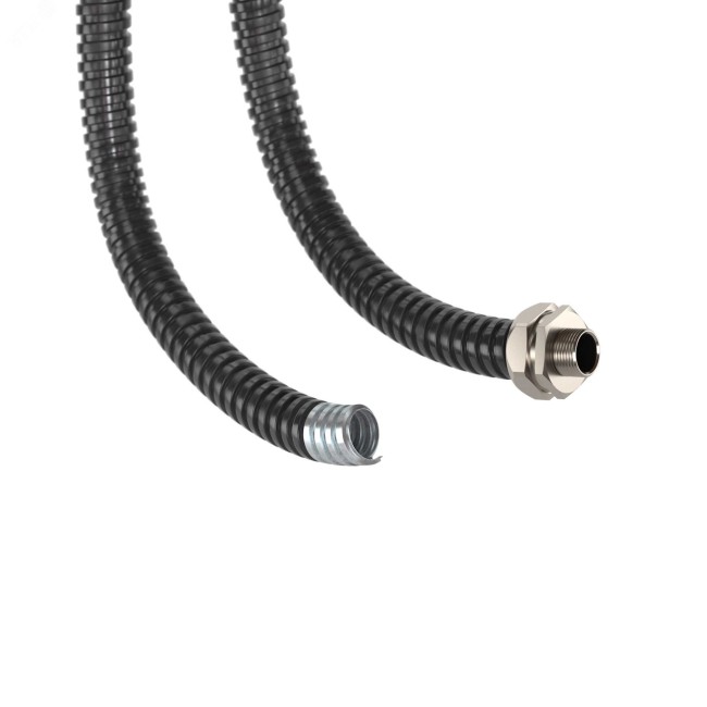 Металлорукав DN 20мм в ПВХ изоляции D внутренний 20.5 мм D наружный 25.5 50 м цветчерный Металлорукав DN 20мм в ПВХ изоляции D внутренний 20.5 мм D наружный 25.5 50 м цветчерный