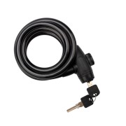 Тросовый замок взломостойкий для велосипедов и колясок с ключом 150 см черный Тросовый замок взломостойкий для велосипедов и колясок с ключом 150 см черный