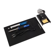 Набор К21 для пайки продвинутый 2 (паяльник, сменное жало, подставка, экстрактор, коврик) REXANT