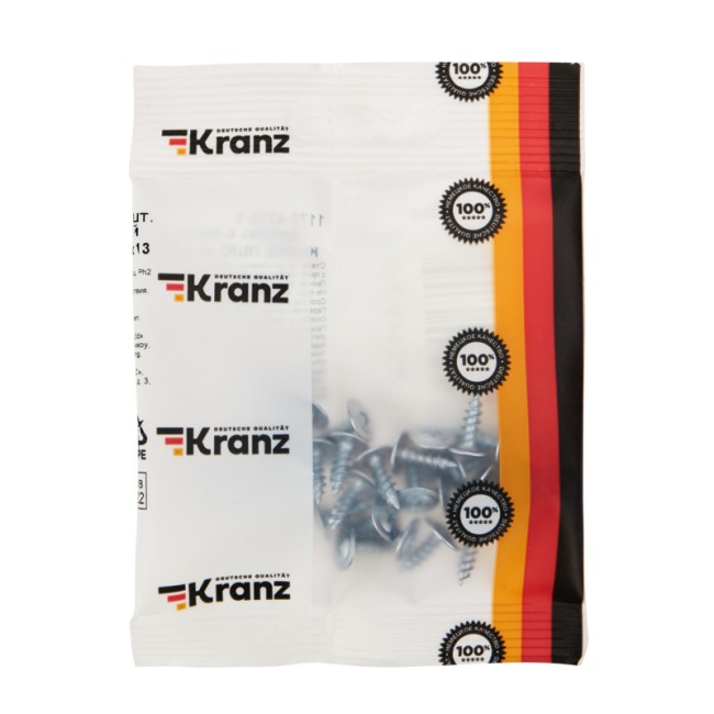 Саморез с прессшайбой KRANZ ПШС острый 4.2х13, пакет (25шт.)